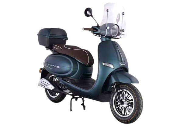 Cappuccino S 49cc scooter for rent in dark green, Tamraght near Agadir